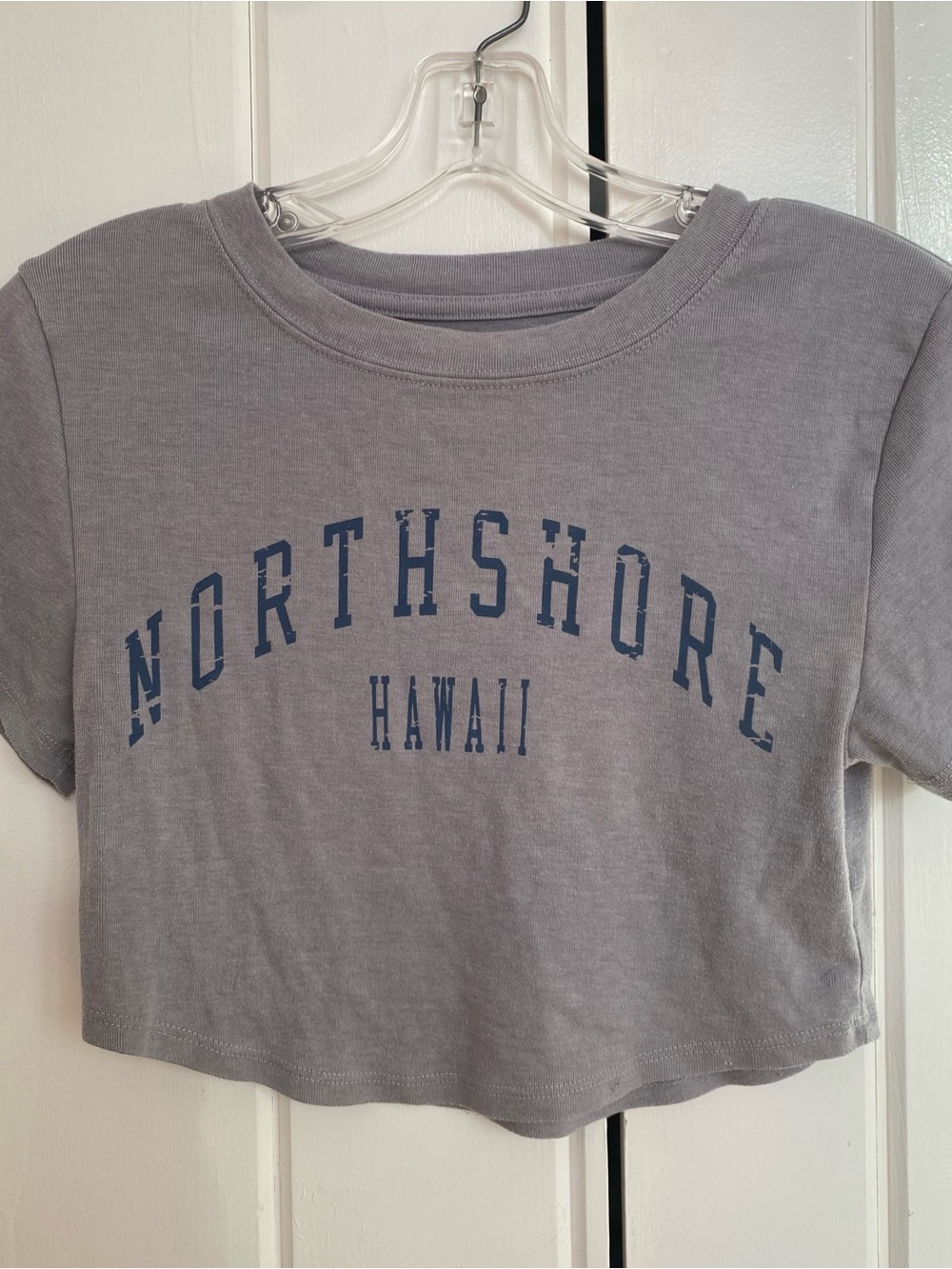 Northshore Hawaii Graphic Crop Tee - Gray